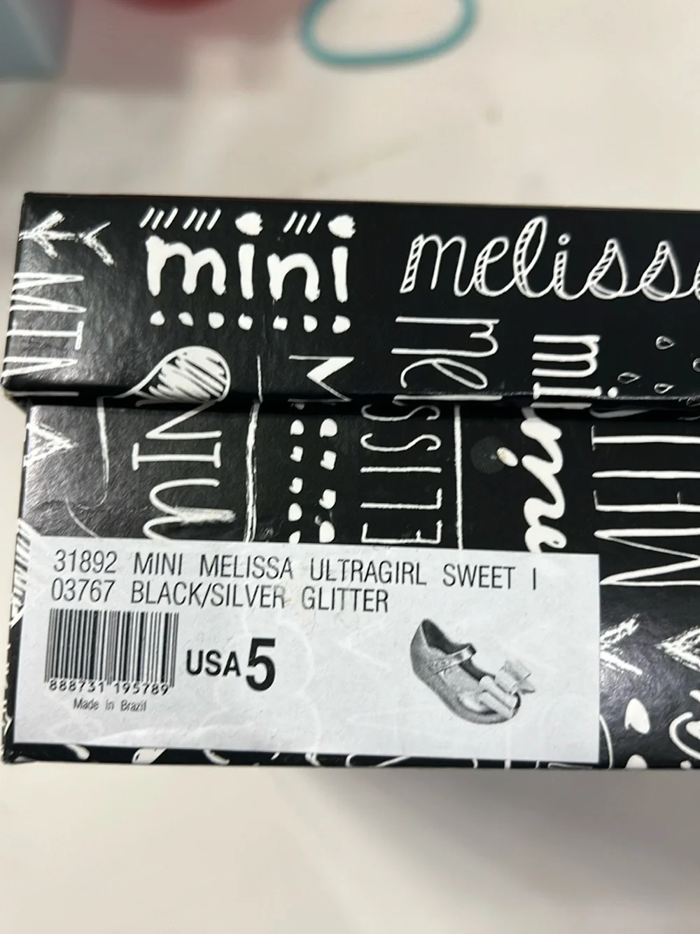 Melissa Black Girls' Patent Mary Janes with Bow